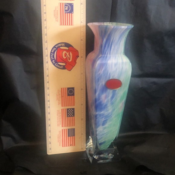 Murano Vase 8” rainbow swirl from Venice Italy - excellent vintage condition - Picture 5 of 6